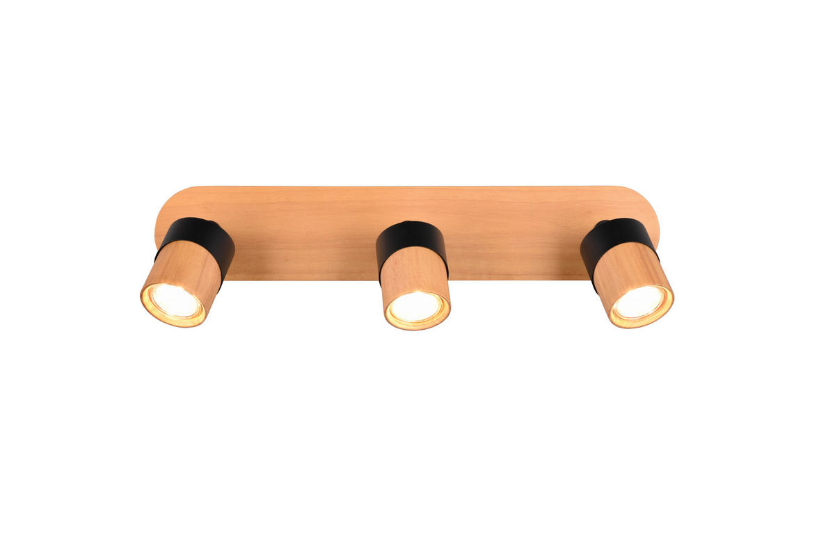 STRAHLER - Schwarz/Braun, Natur, Holz/Metall (48/9/15cm)