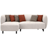 ECKSOFA in Chenille Sandfarben  - Sandfarben/Rostfarben, Design, Holz/Textil (148/236cm) - Lomoco
