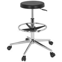 DREHHOCKER in Kunststoff Schwarz  - Silberfarben/Schwarz, Basics, Kunststoff/Metall (40/59-84/61cm) - MID.YOU