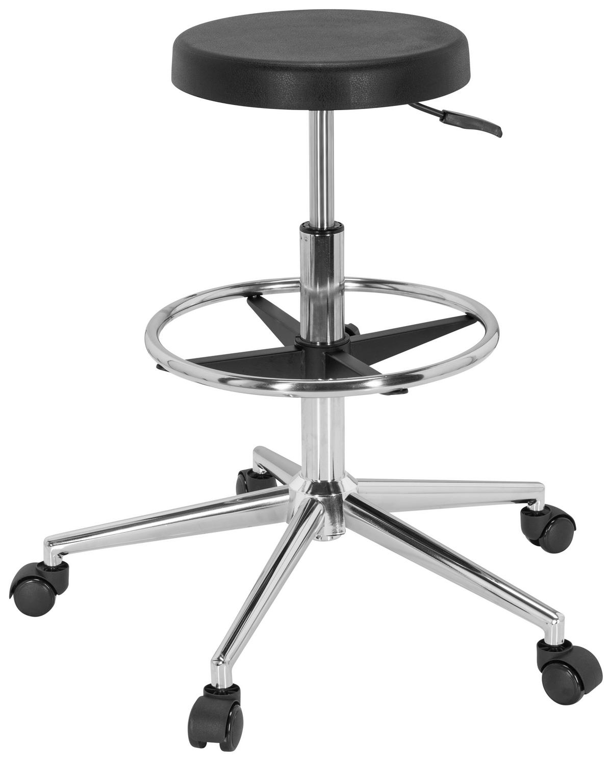 DREHHOCKER in Kunststoff Schwarz  - Silberfarben/Schwarz, Basics, Kunststoff/Metall (40/59-84/61cm) - MID.YOU