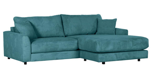 ECKSOFA Petrol Cord  - Petrol/Schwarz, Design, Kunststoff/Textil (240/175cm) - Landscape