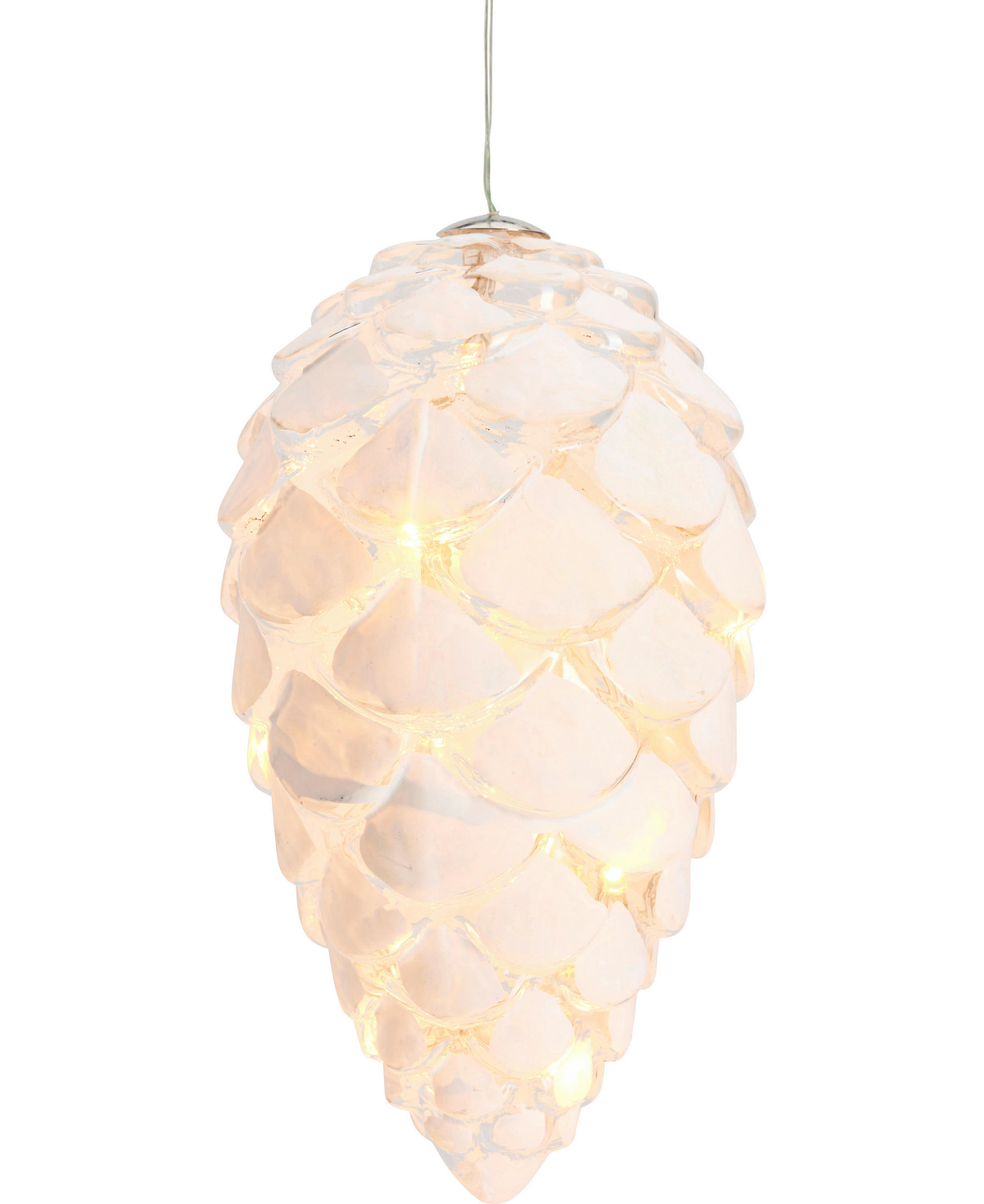 LED-DEKOLEUCHTE Christmas   - Transparent/Weiß, KONVENTIONELL, Glas (12cm)