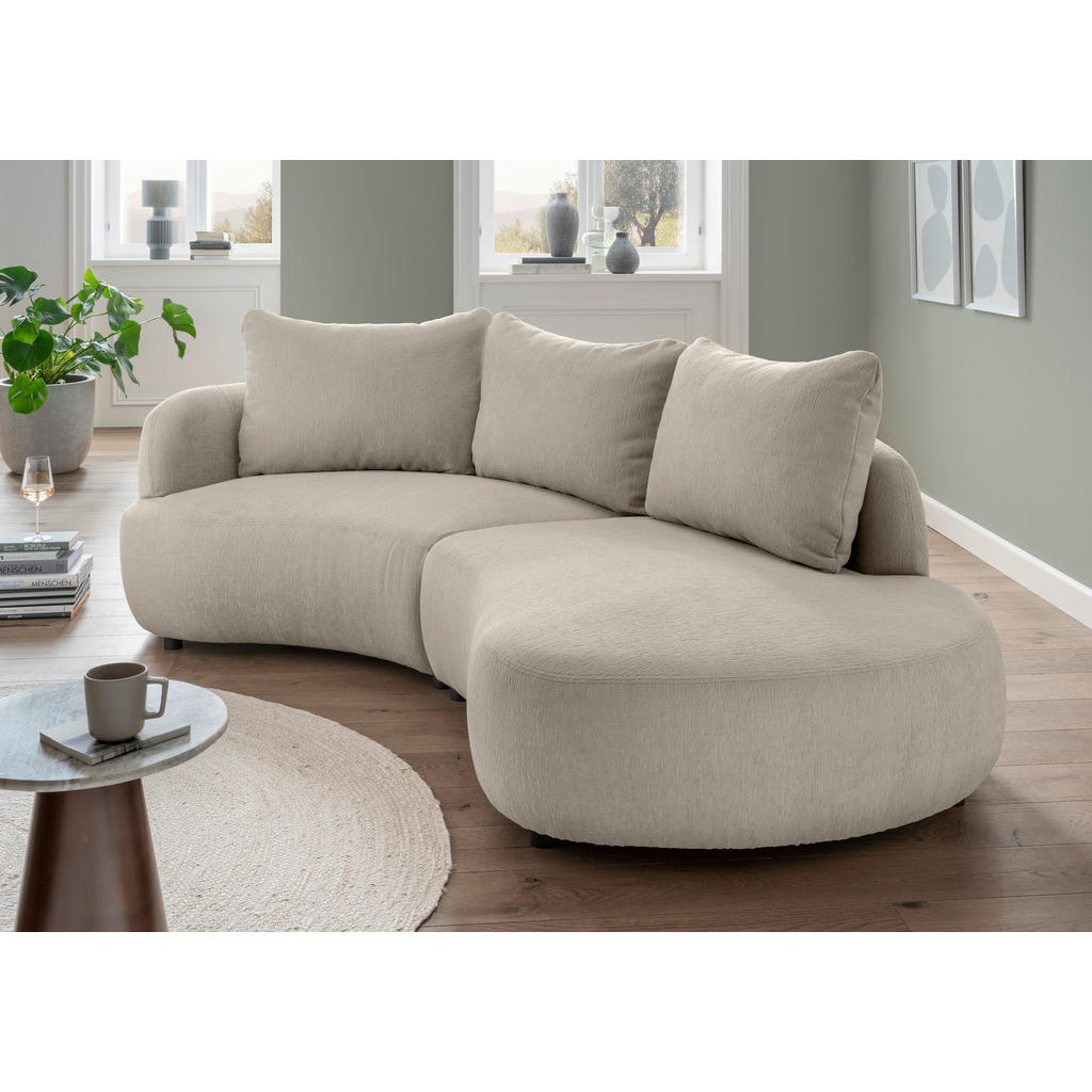 Thumbnail - Livetastic Ecksofa, Taupe, Textil, 3-Sitzer, Füllung: Schaumstoff, Ottomane rechts, L-Form, 250x139 cm, seitenverkehrt e...
