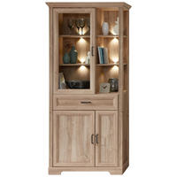 VITRINE in Eichefarben  - Eichefarben, Design, Holzwerkstoff/Metall (93/204/42cm) - MID.YOU