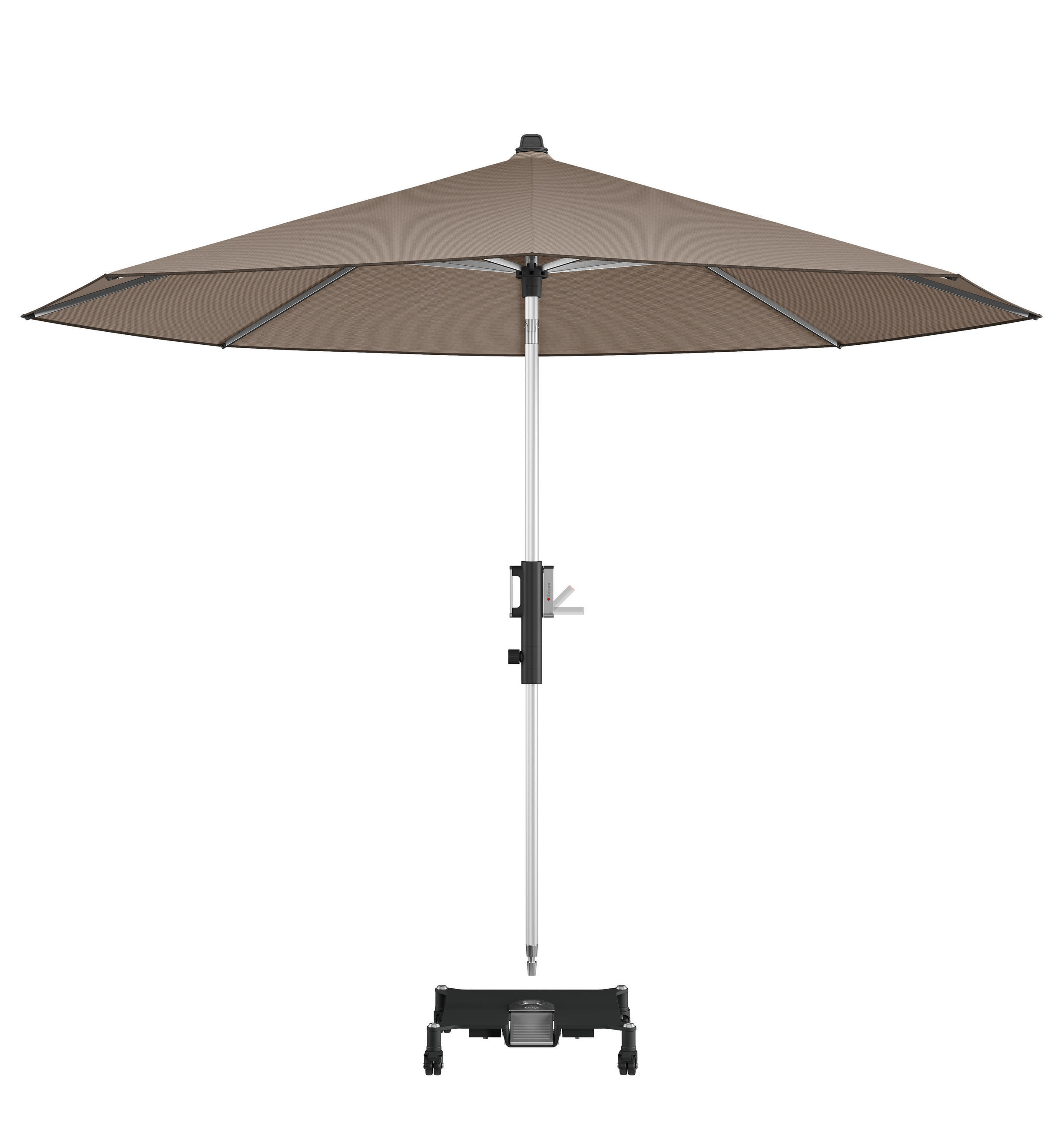 SONNENSCHIRM 315 cm Sandfarben  - Sandfarben/Silberfarben, KONVENTIONELL, Textil/Metall (315/315cm) - KNIRPS