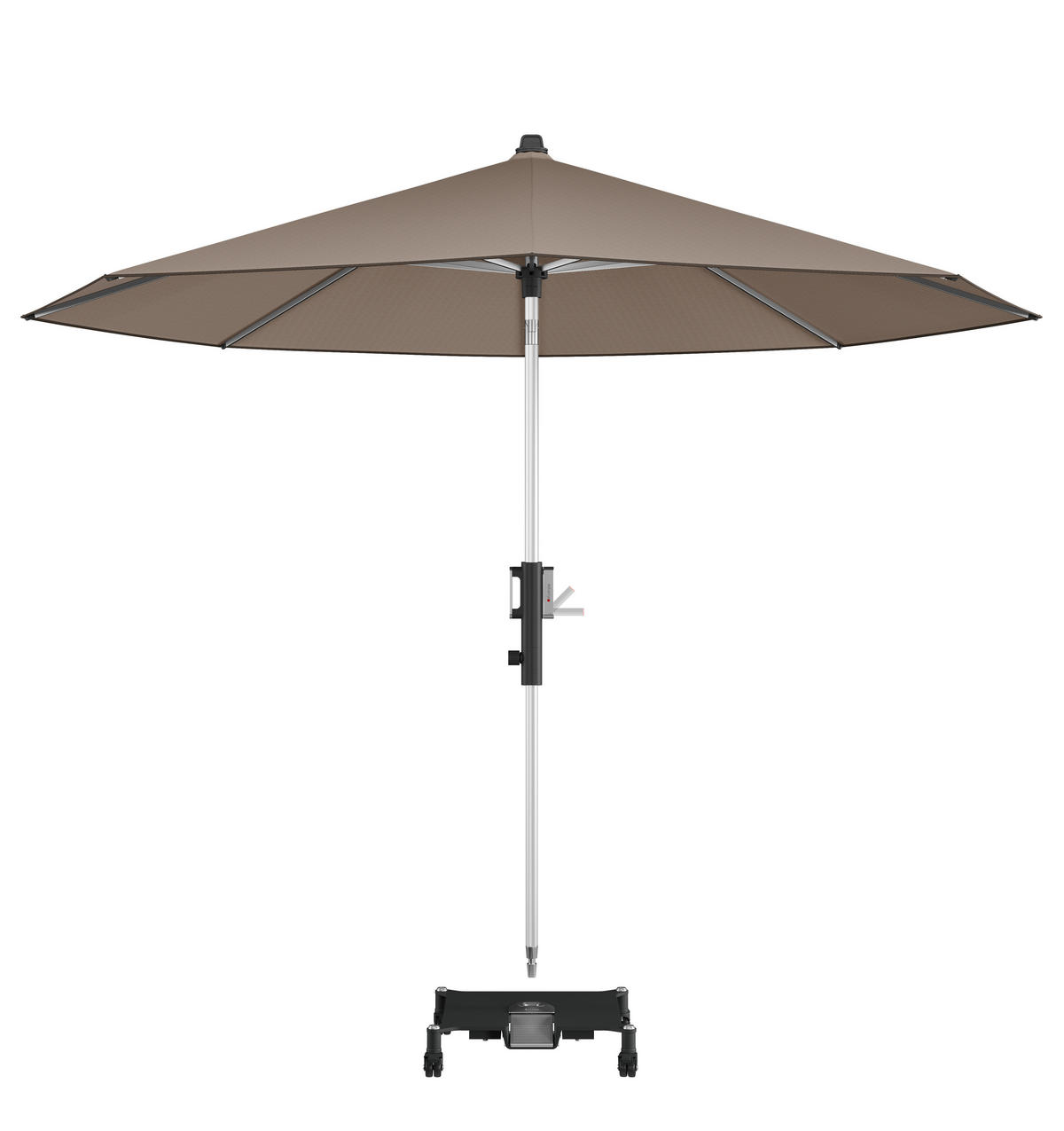 SONNENSCHIRM 315 cm Sandfarben  - Sandfarben/Silberfarben, KONVENTIONELL, Textil/Metall (315/315cm) - KNIRPS