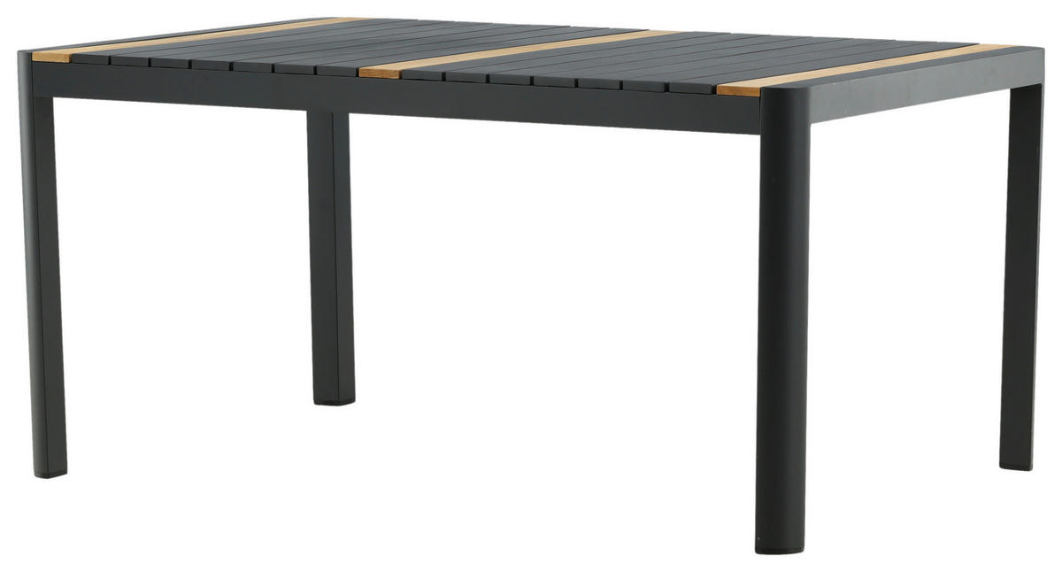 UTEBORD trä, metall  - svart, Klassisk, metall/trä (90/75/150cm) - Gardenson