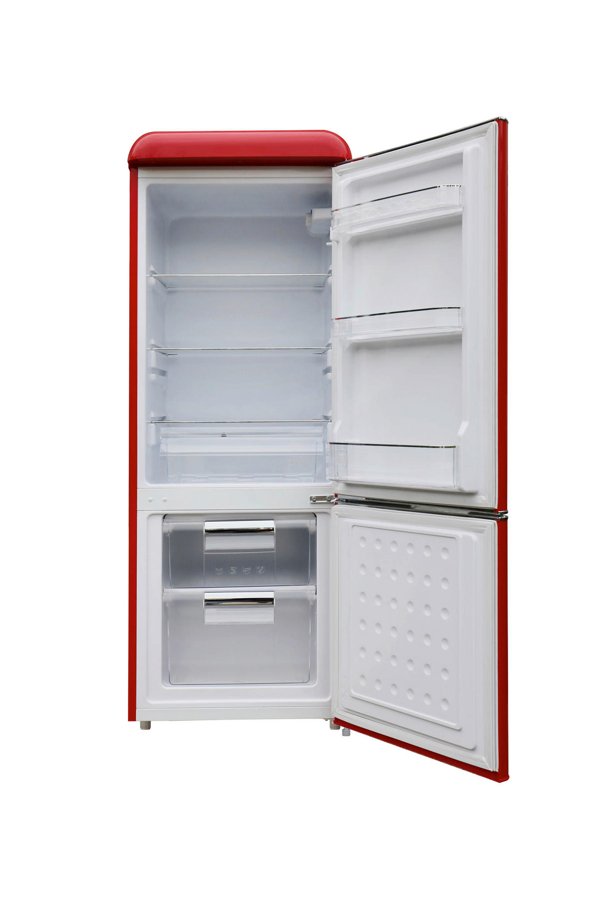 KÜHL-GEFRIER-KOMBINATION BFR 210  - Rot, Basics, Metall (54,5/149,5/58cm) - CEEM