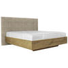 BOXSPRINGBETT 180/200 cm  in Sandfarben, Wildeiche  - Sandfarben/Wildeiche, Natur, Holz/Textil (180/200cm) - Valnatura