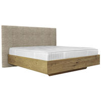 BOXSPRINGBETT 180/200 cm  in Sandfarben, Wildeiche  - Sandfarben/Wildeiche, Natur, Holz/Textil (180/200cm) - Valnatura