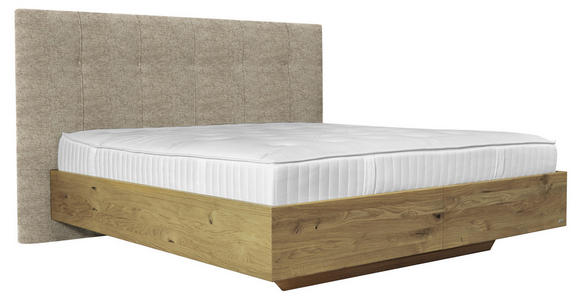 BOXSPRINGBETT 180/200 cm in Sandfarben, Wildeiche - Sandfarben/Wildeiche, Natur, Holz/Textil (180/200cm) - Valnatura