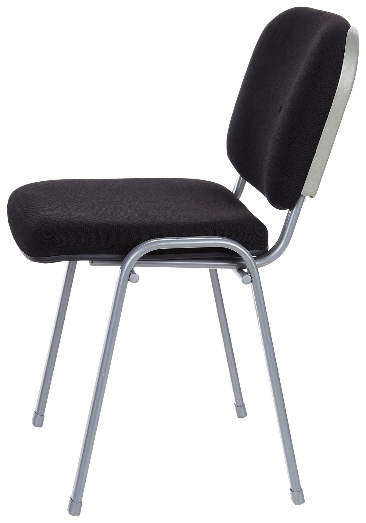 BESÖKSSTOL  i flatväv svart, silver  - silver/svart, Basics, metall/textil (58/84/48cm) - MID.YOU