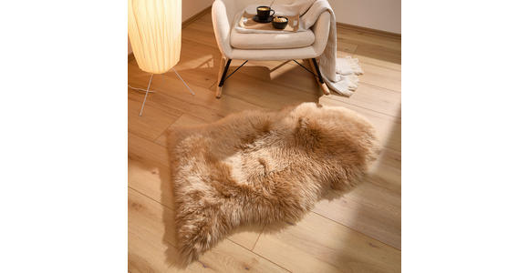 SCHAFFELL 60/90 cm Hellbraun  - Hellbraun, Trend, Fell (60/90cm) - Linea Natura