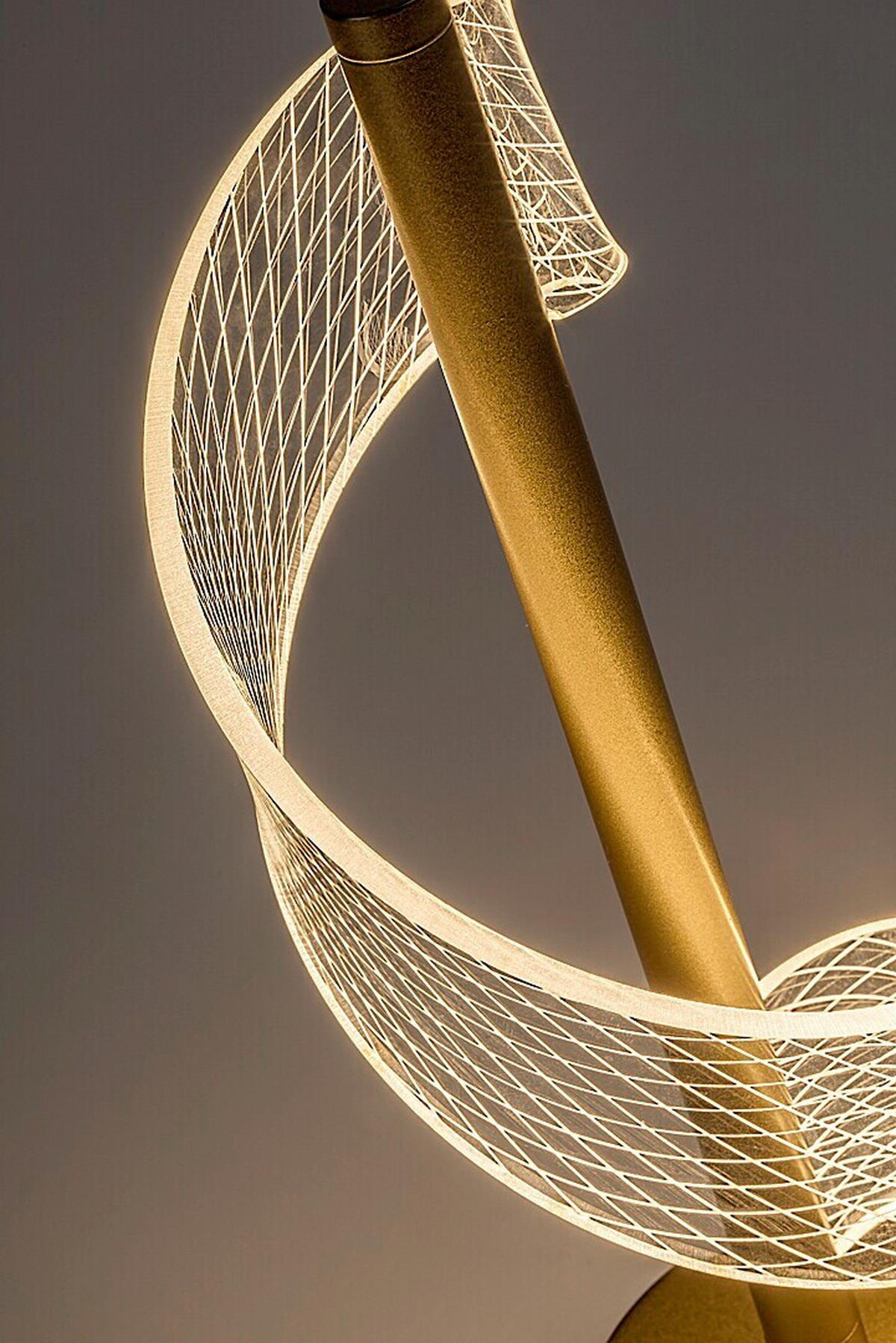 STONA LED LAMPA Zofrael  - prozirna/zlatna, Dizajnerski, metal/plastika (13/33.5cm)