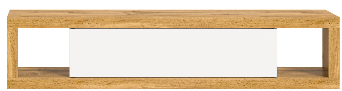 LOWBOARD  in 180/39/30 cm  - Eiche Wotan/Weiß, Design, Holzwerkstoff (180/39/30cm) - MID.YOU