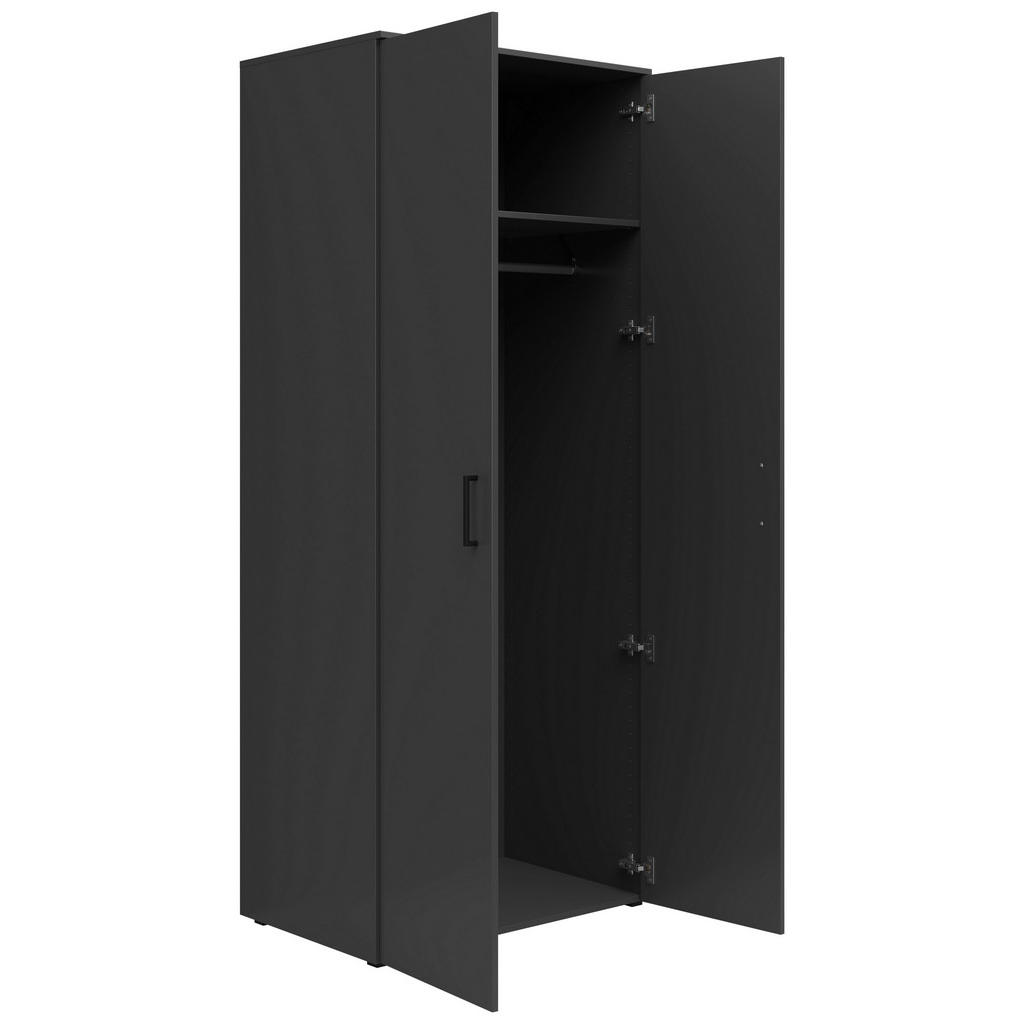 Thumbnail - Carryhome Mehrzweckschrank, Graphit, Kunststoff, 1 Fächer, 80x195x52 cm, FSC Mix, stehend, Waschküche, Mehrzweckschränke