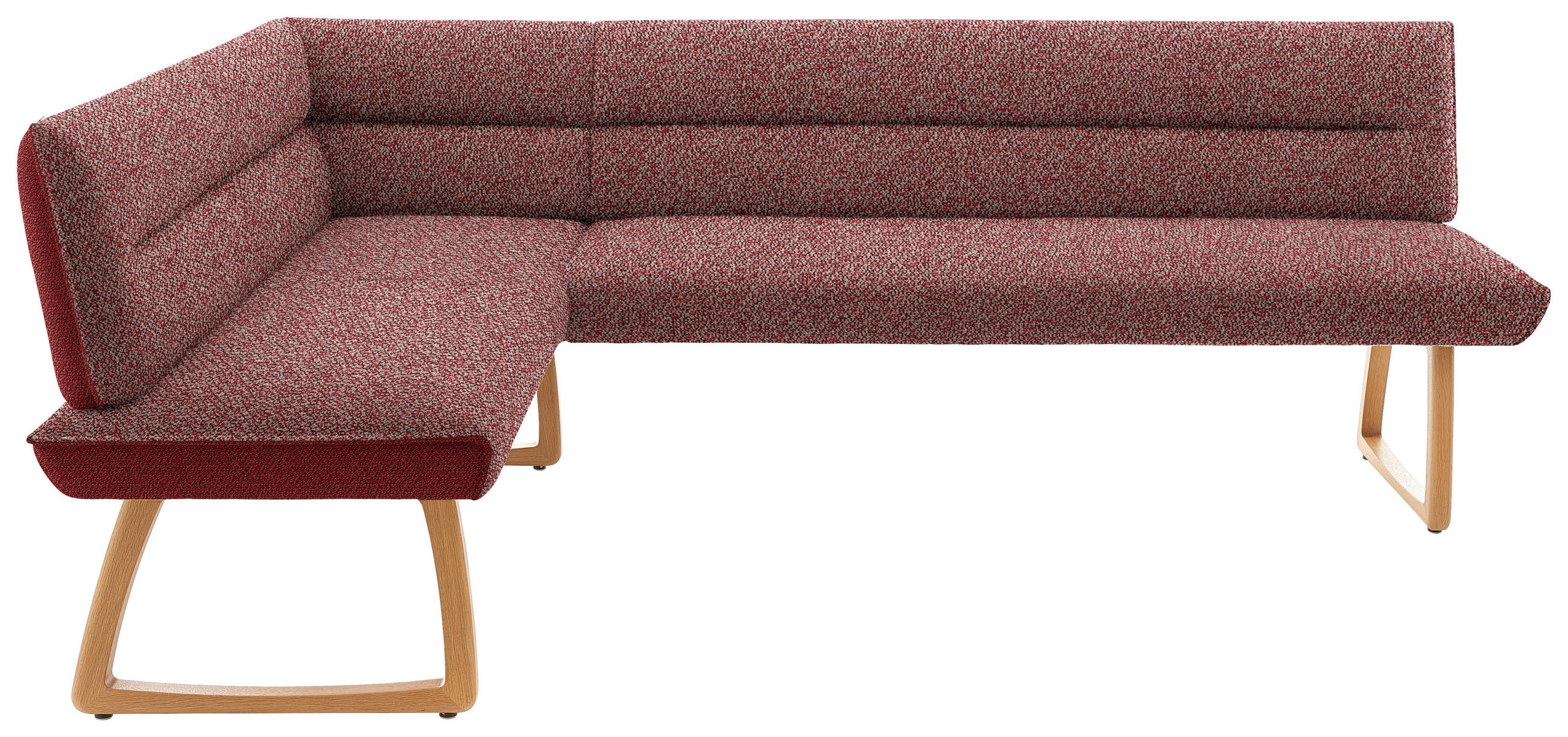 ECKBANK 162/237 cm  in Rot  - Eichefarben/Rot, Design, Holz/Textil (162/237cm) - Koinor