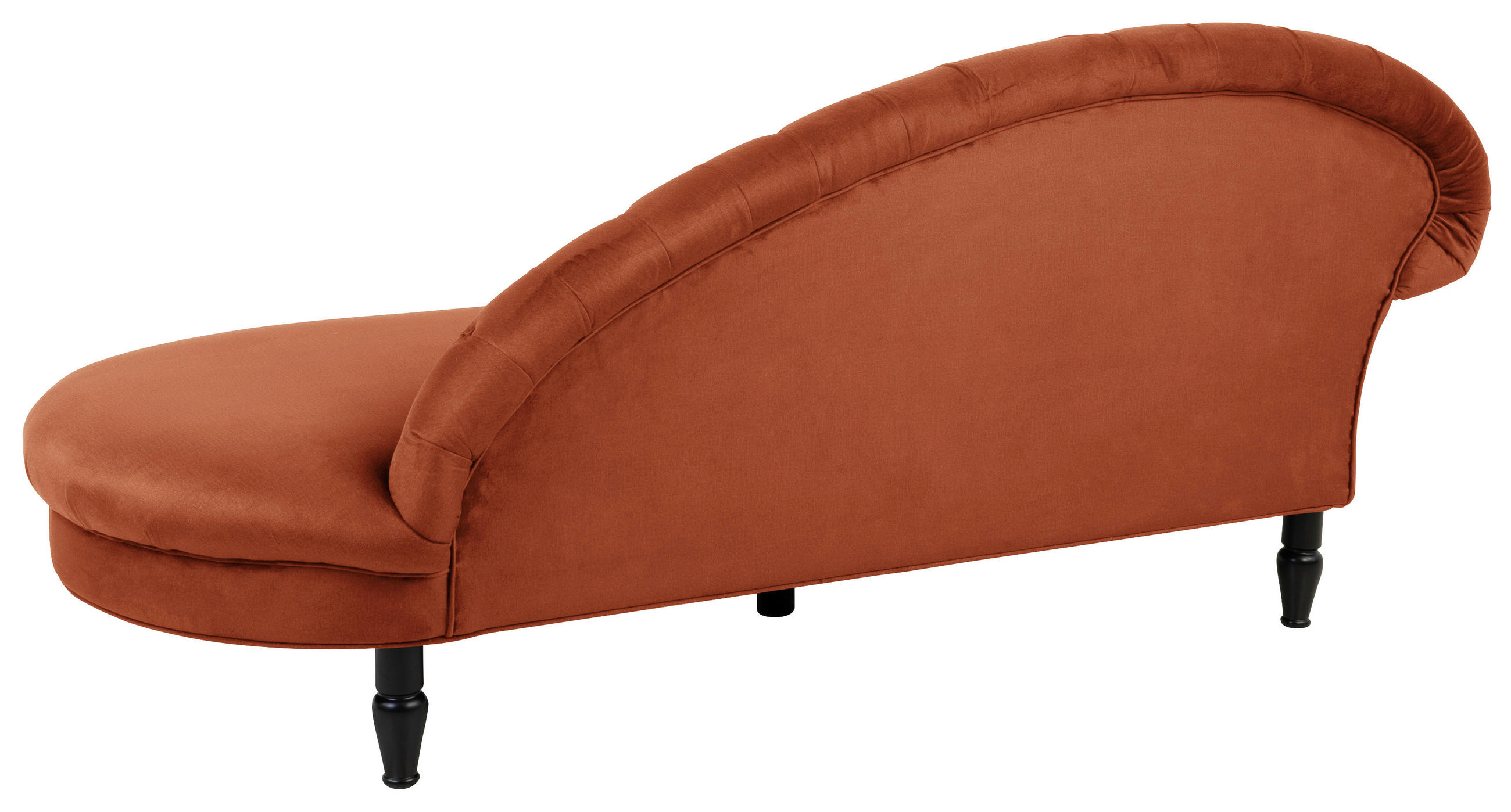 RÉCAMIERE Rostfarben Velours - Rostfarben/Schwarz, Design, Holz/Textil (216/91/103cm) - MID.YOU