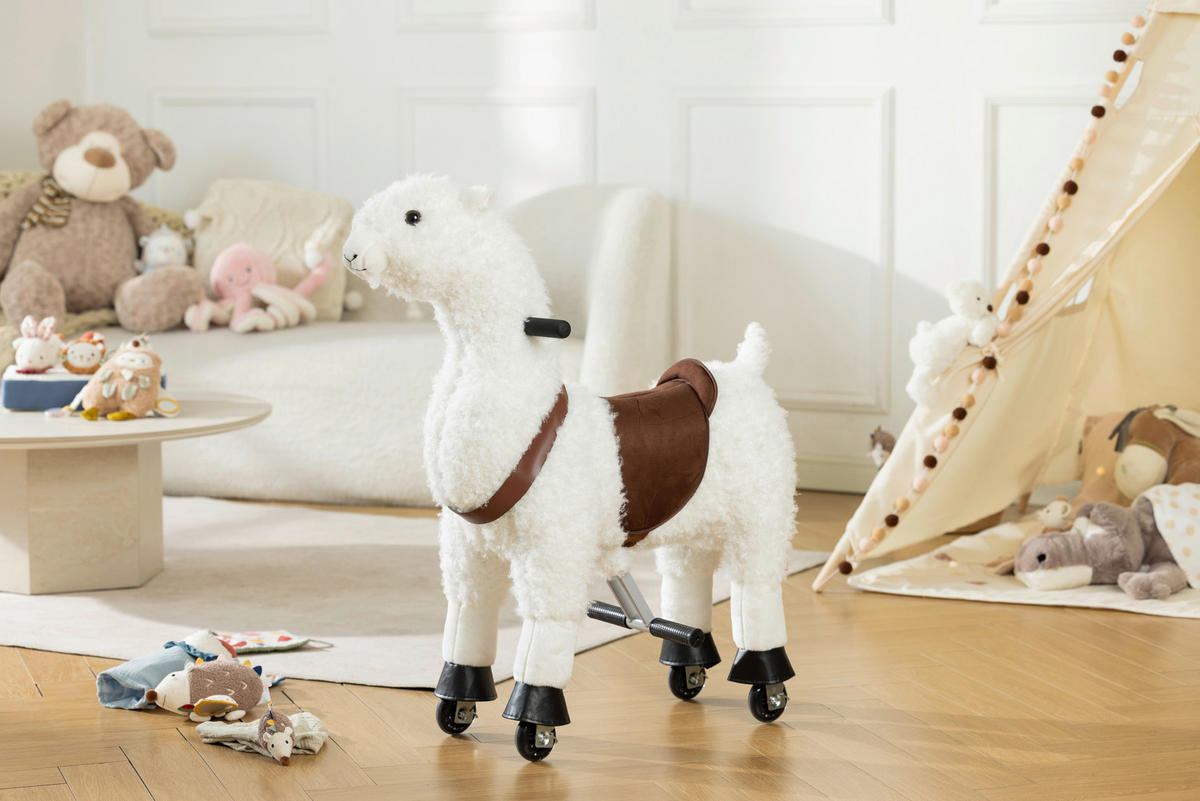 SCHAUKELTIER - Braun/Weiß, Basics, Kunststoff/Textil (76/27/85cm) - My Baby Lou