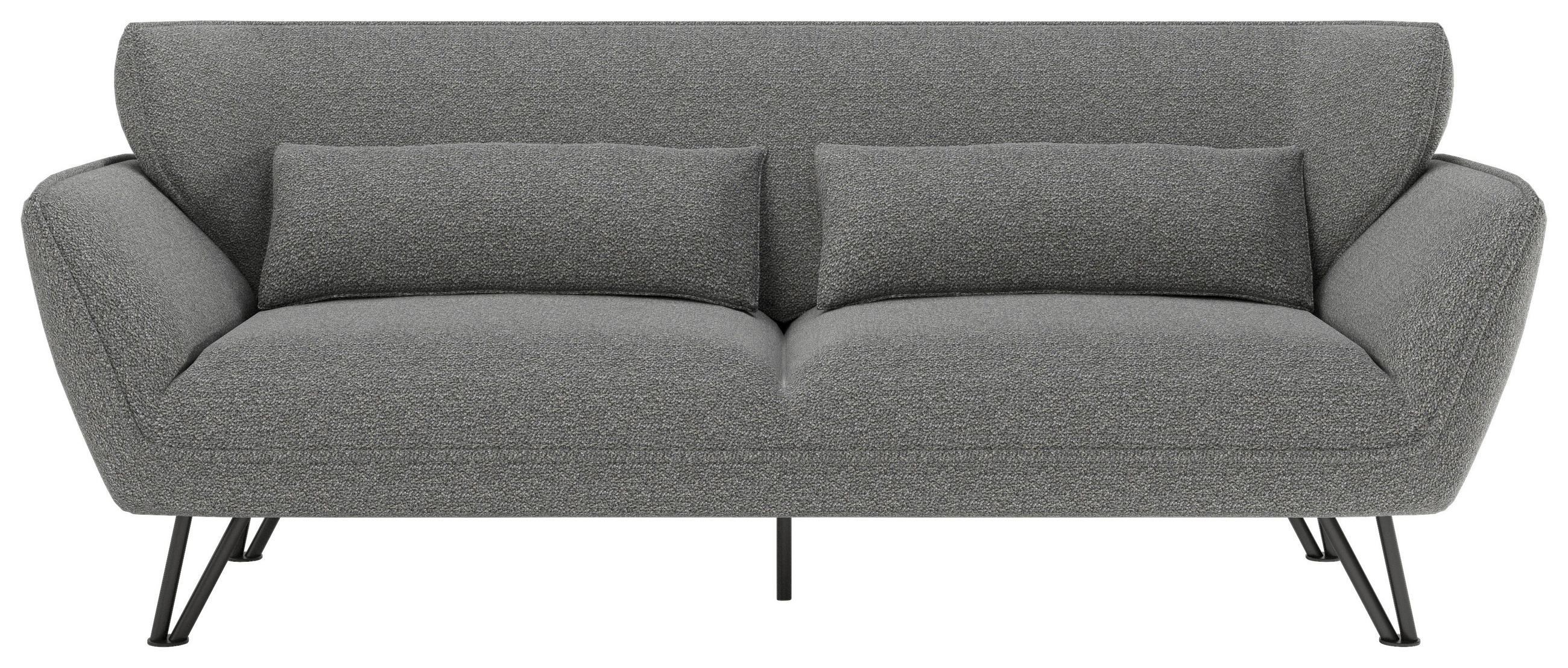 3-SITZER-SOFA in Webstoff Anthrazit  - Anthrazit, MODERN, Textil/Metall (228/81/89cm) - MID.YOU