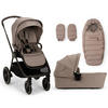 KINDERWAGENSET  TRIV lx Cedar  Cedar  - Sandfarben/Schwarz, Basics, Kunststoff/Metall (96/58/109cm) - Nuna