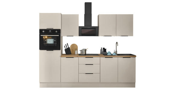 KÜCHENBLOCK   in Kaschmir  - Kaschmir/Schwarz, Basics, Holzwerkstoff/Metall (270/211/60cm) - Xora