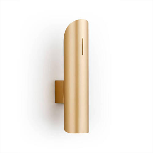 WANDLEUCHTE Argon Akron Plus 24,5/5,5/8 cm   - Goldfarben, Design, Metall (24,5/5,5/8cm)