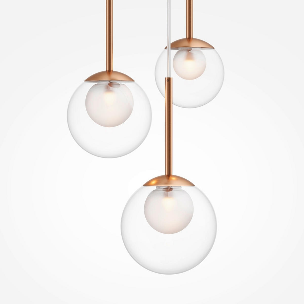 PENDELLAMPA 40/64,1 cm  - guldfärgad, Modern, metall/glas (40/64,1cm) - MAYTONI