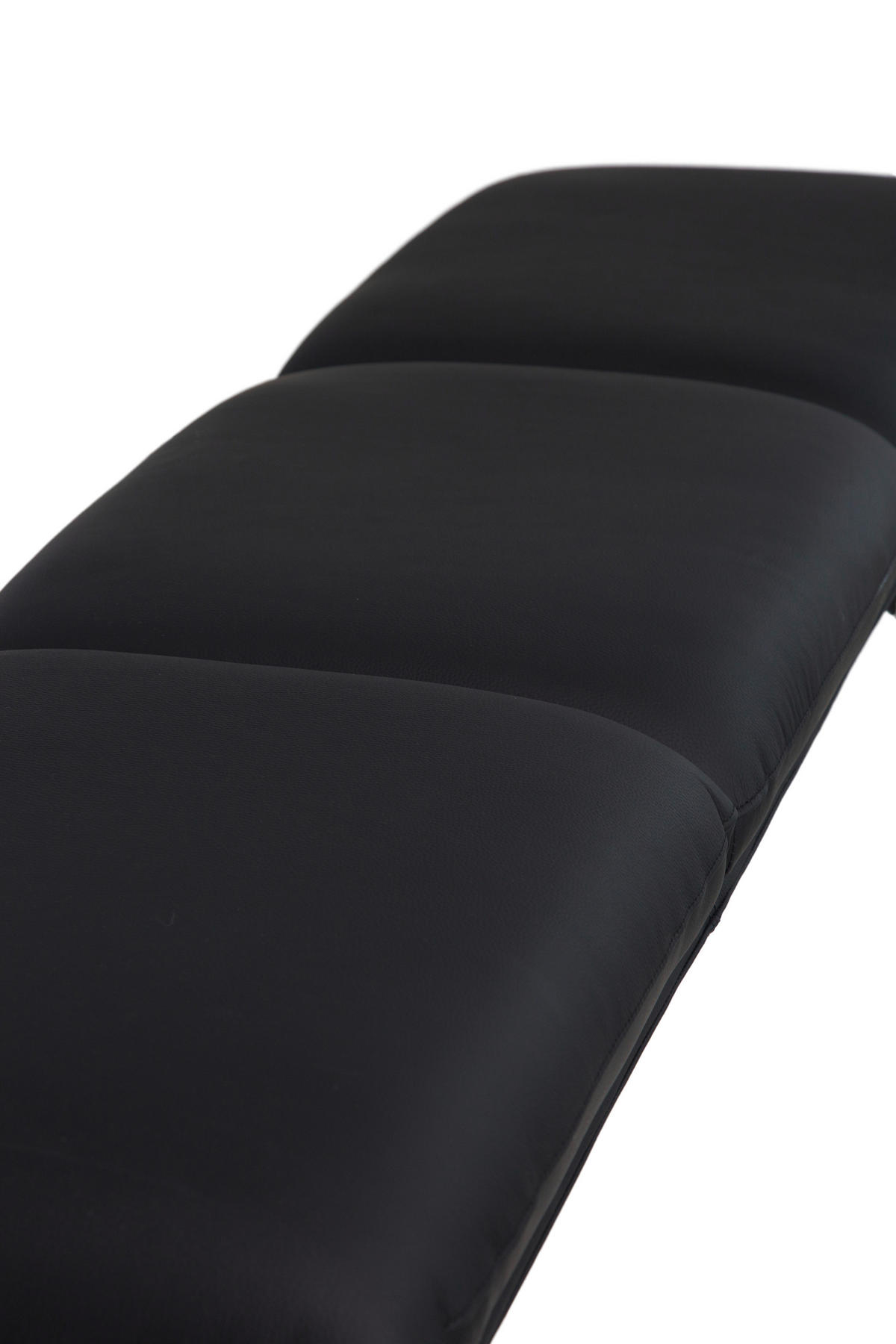 SITZBANK 180/49,5/50 cm  in Schwarz  - Schwarz, Design, Leder/Metall (180/49,5/50cm) - Dieter Knoll