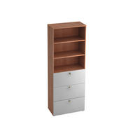 REGALELEMENT  80/215,6/42 cm Silberfarben, Nussbaumfarben  - Silberfarben/Nussbaumfarben, KONVENTIONELL, Holzwerkstoff/Kunststoff (80/215,6/42cm) - Venda