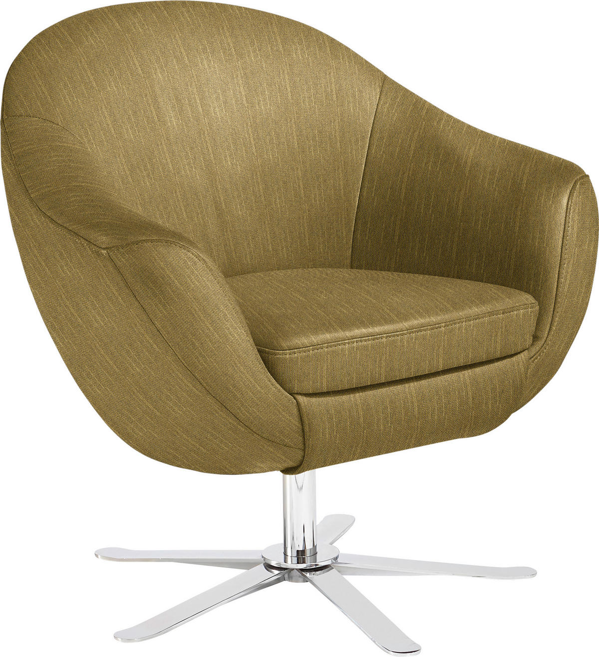 COCKTAILSESSEL - Chromfarben/Messingfarben, Design, Textil (84/82/71cm) - Joop!