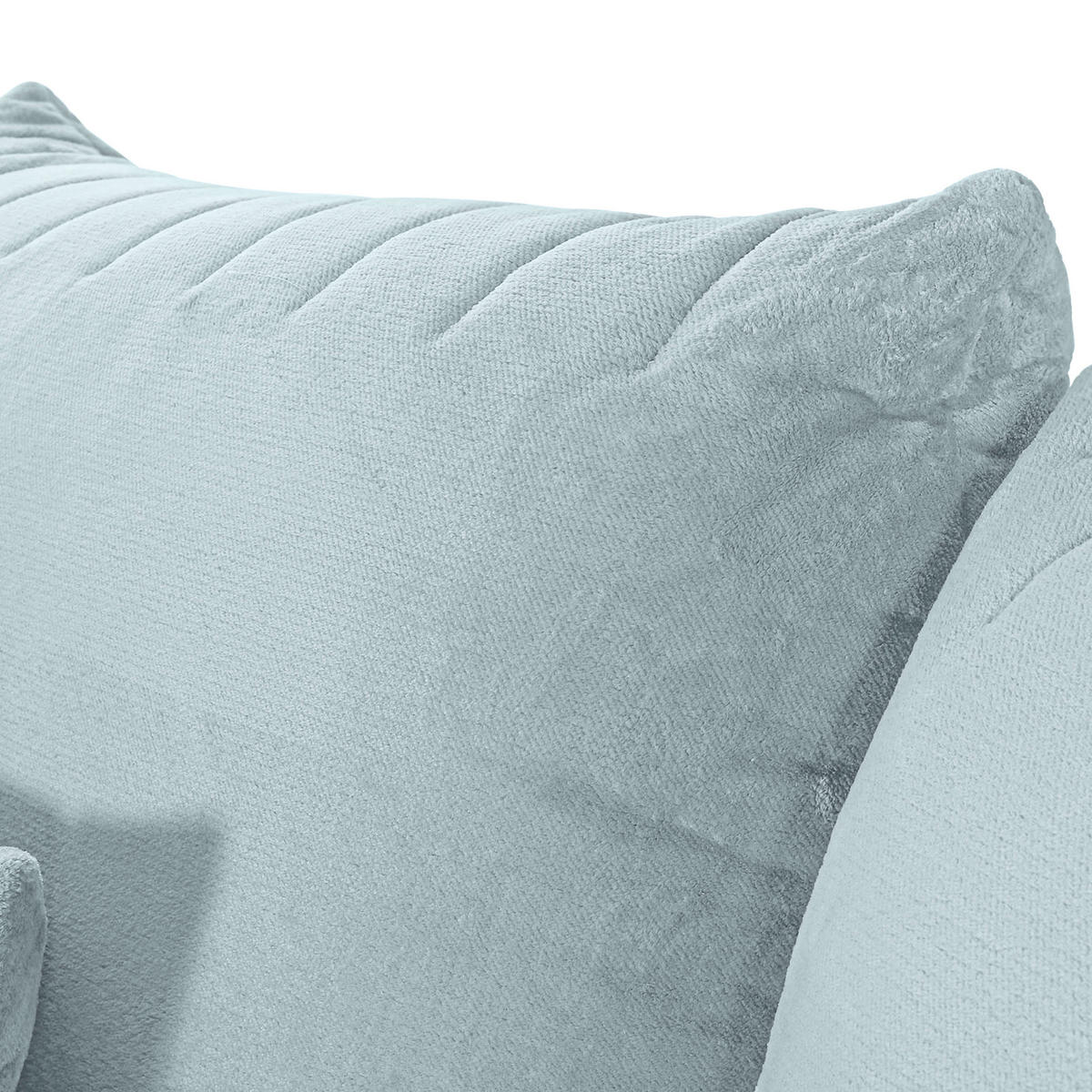 HÖRNSOFFA i plysch mintgrön  - mintgrön/svart, Klassisk, textil/plast (170/270cm) - MID.YOU