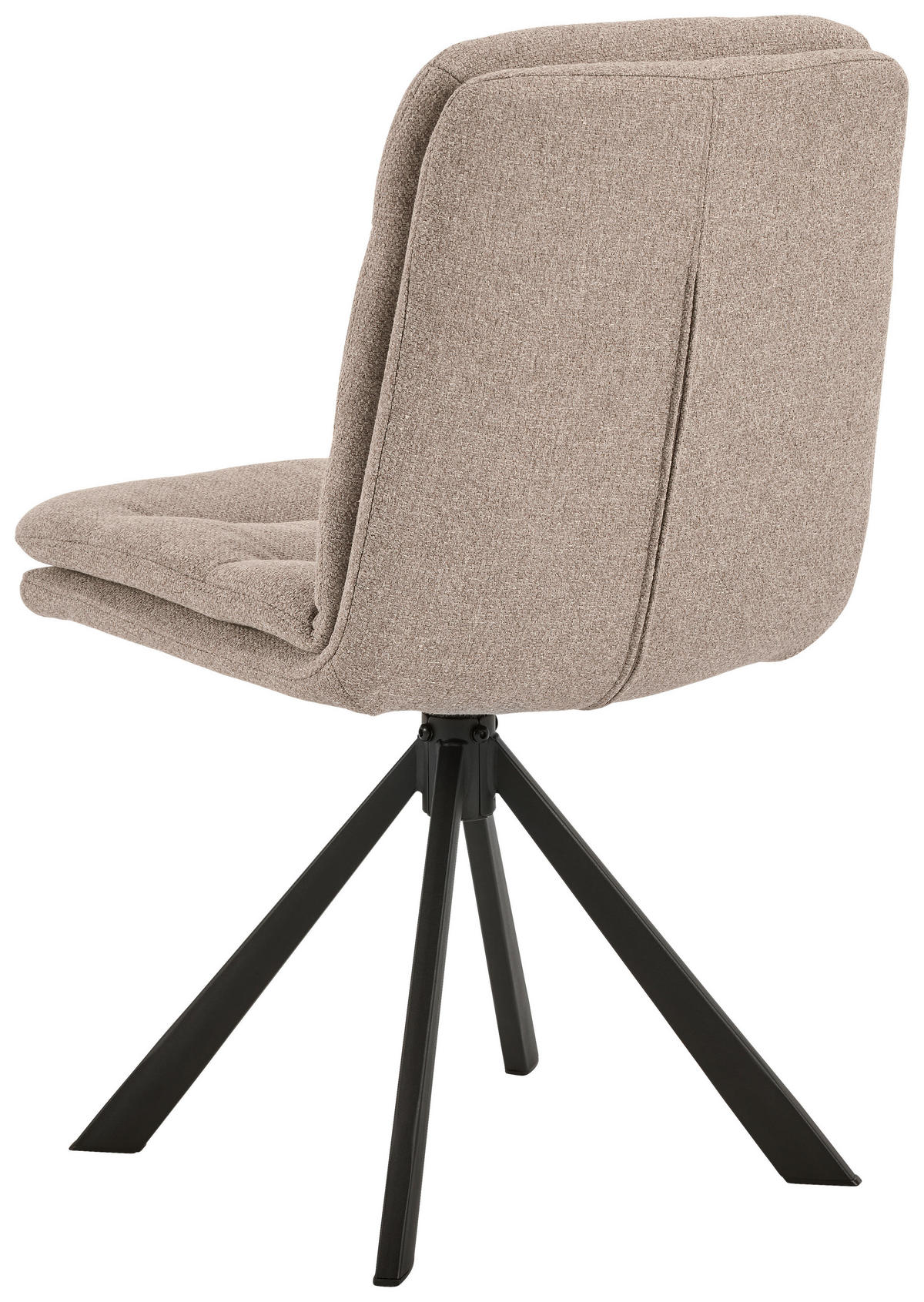 STUHL  in Stahl  - Beige/Schwarz, Trend, Textil/Metall (47/85/57cm) - MID.YOU