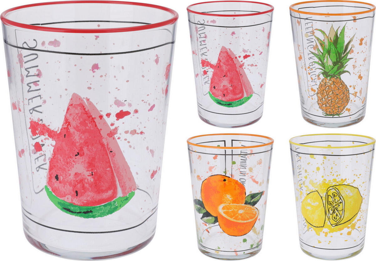 SKLENIČKA - vícebarevná, Basics, sklo (8.8/8.8/12cm)