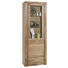 VITRINE Wildeiche furniert, massiv Eichefarben - Chromfarben/Eichefarben, LIFESTYLE, Glas/Holz (66/200/40cm) - Carryhome