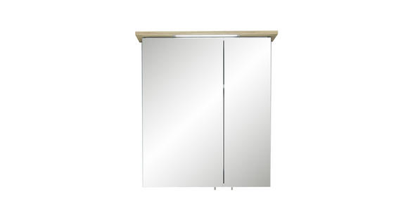 SPIEGELSCHRANK 60/72/20 cm  - Chromfarben/Eichefarben, KONVENTIONELL, Glas/Holzwerkstoff (60/72/20cm) - Xora