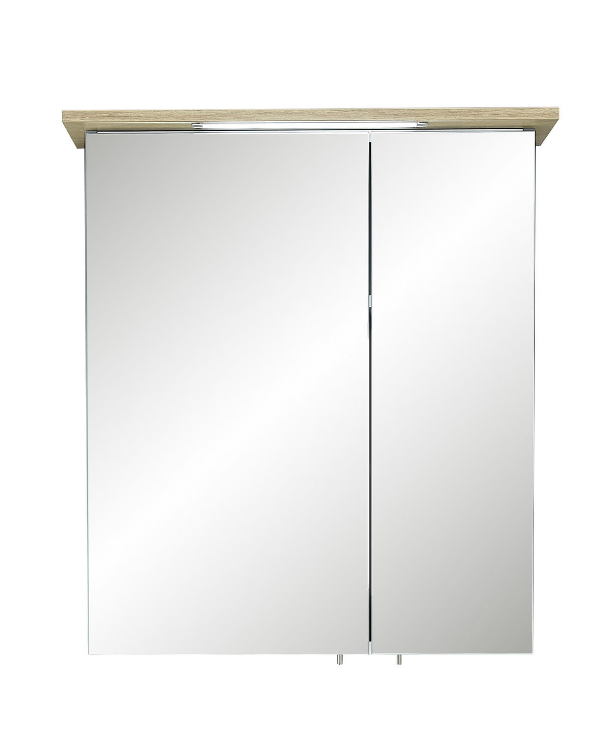 ZRCADLOVÁ SKŘÍŇKA, barvy dubu, pastelově zelená, 60/72/20 cm - pastelově zelená/barvy dubu, Konvenční, kov/kompozitní dřevo (60/72/20cm) - Xora