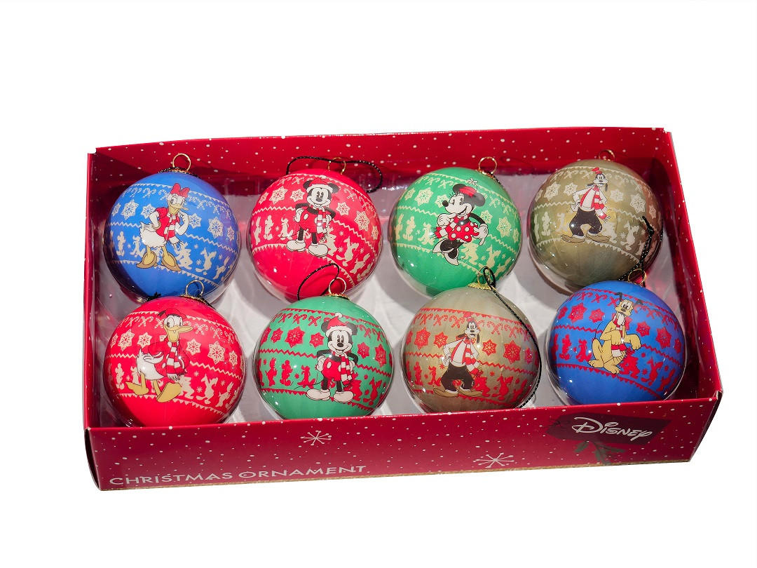 CHRISTBAUMKUGEL-SET 8-teilig Mickey & Minnie  - Multicolor, Trend, Kunststoff - Disney