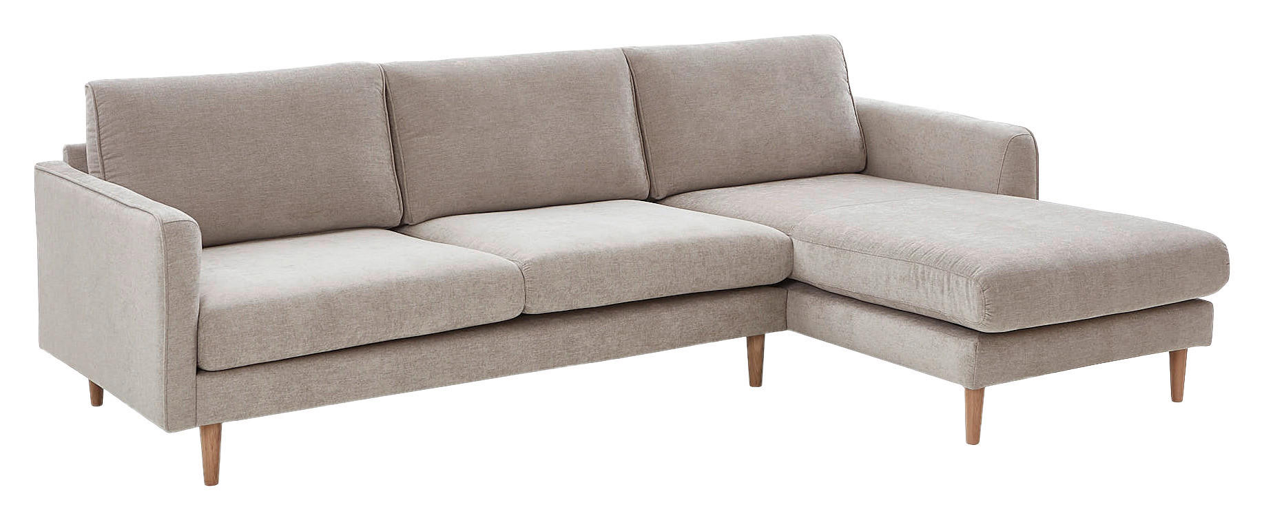 SOFFA i beige  - beige/ekfärgad, Design, trä/textil (263/82,5/163cm) - Best Price