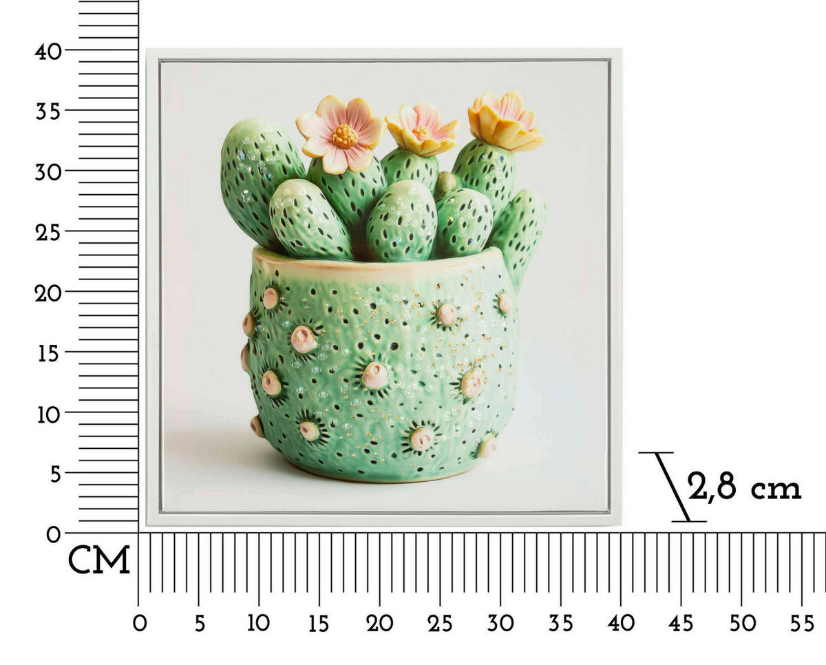 LEINWANDBILD Blumen  - Weiß, Basics, Holz/Kunststoff (40/40/2.8cm)
