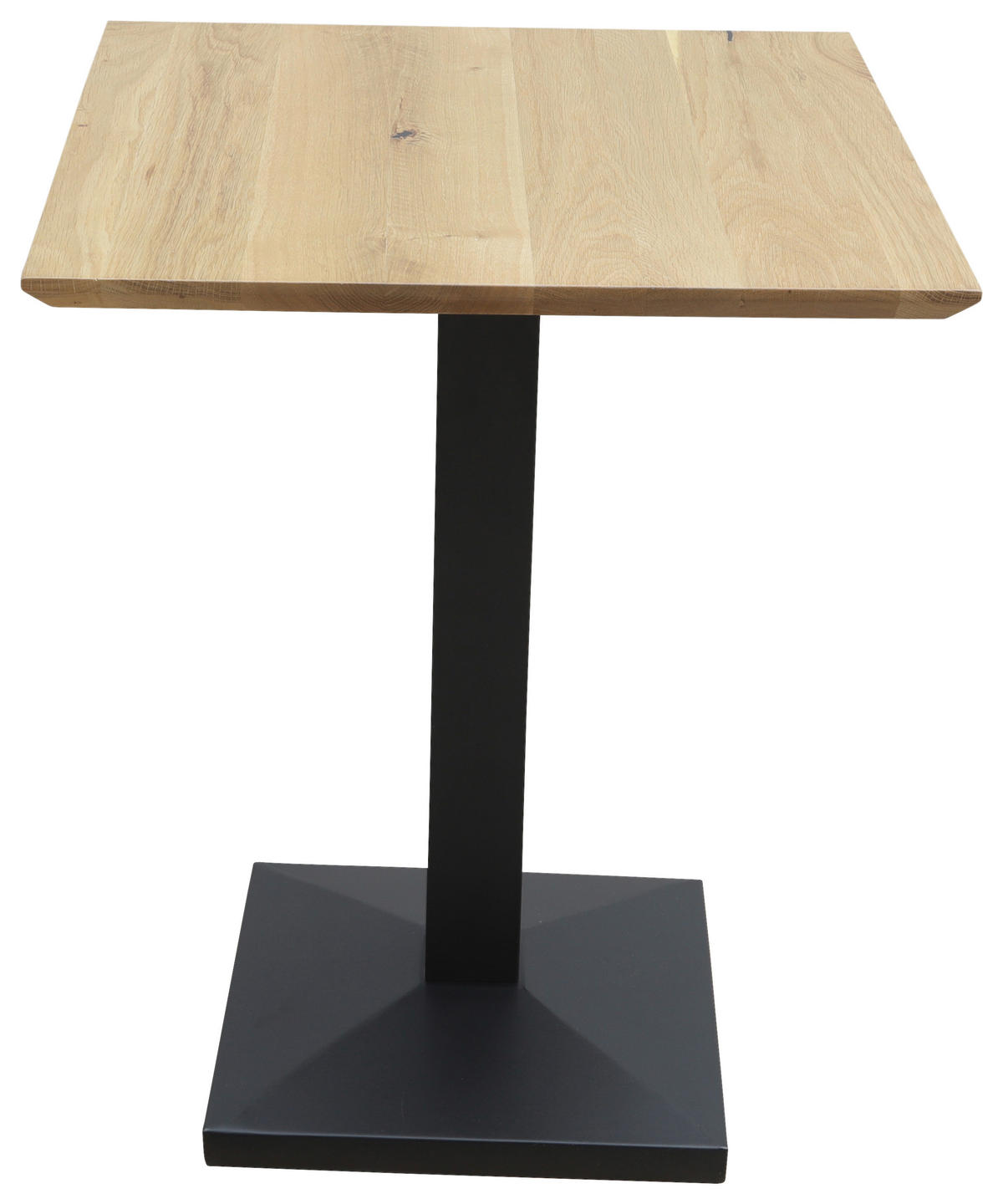 ESSTISCH 60/60/75 cm Echtholz  Holz, Metall quadratisch Schwarz, Eichefarben  - Eichefarben/Schwarz, KONVENTIONELL, Holz/Metall (60/60/75cm) - Linea Natura