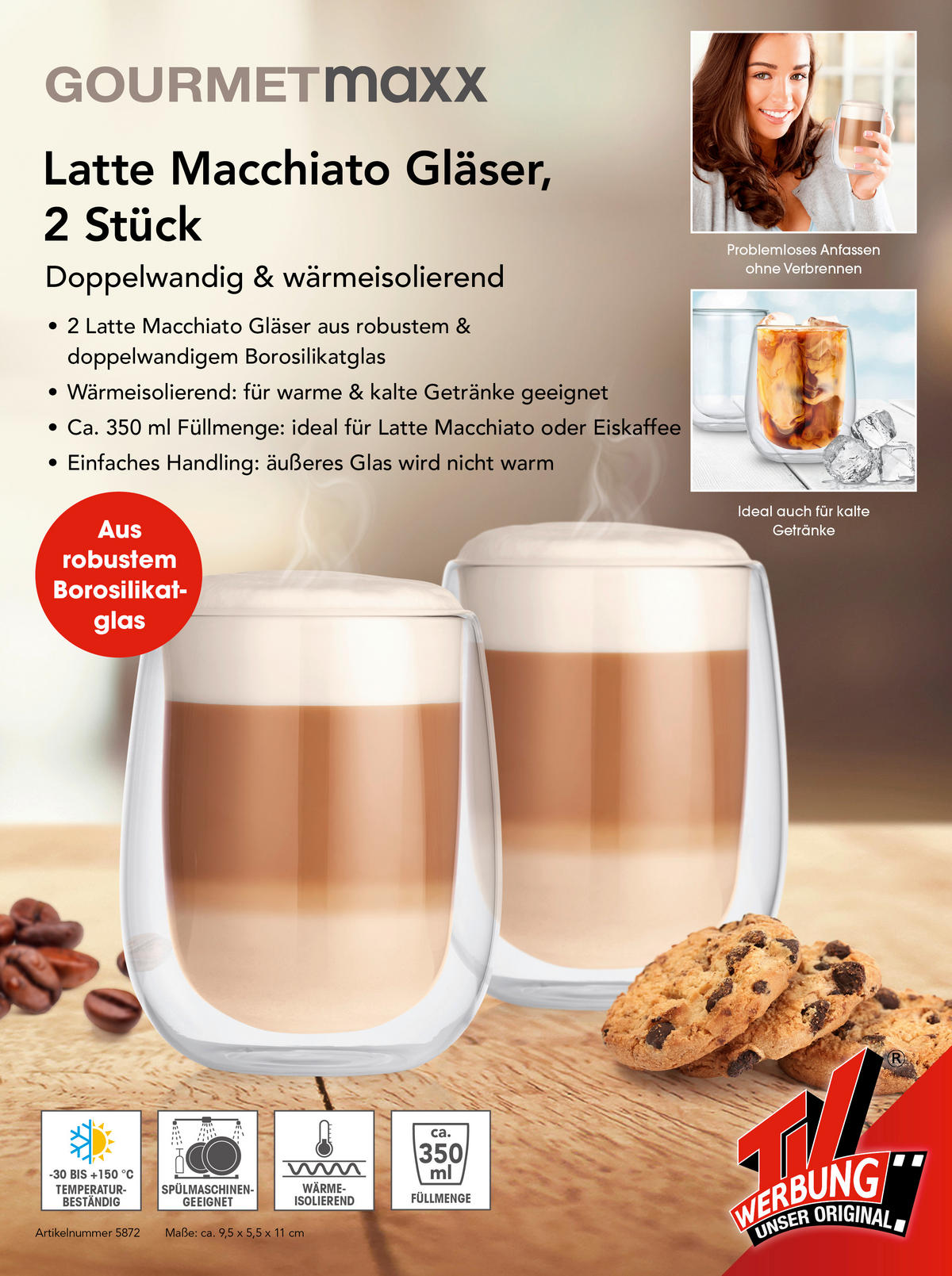 GLÄSERSET  2-teilig  - Transparent, Basics, Glas (9,5/8,5/11,1cm)