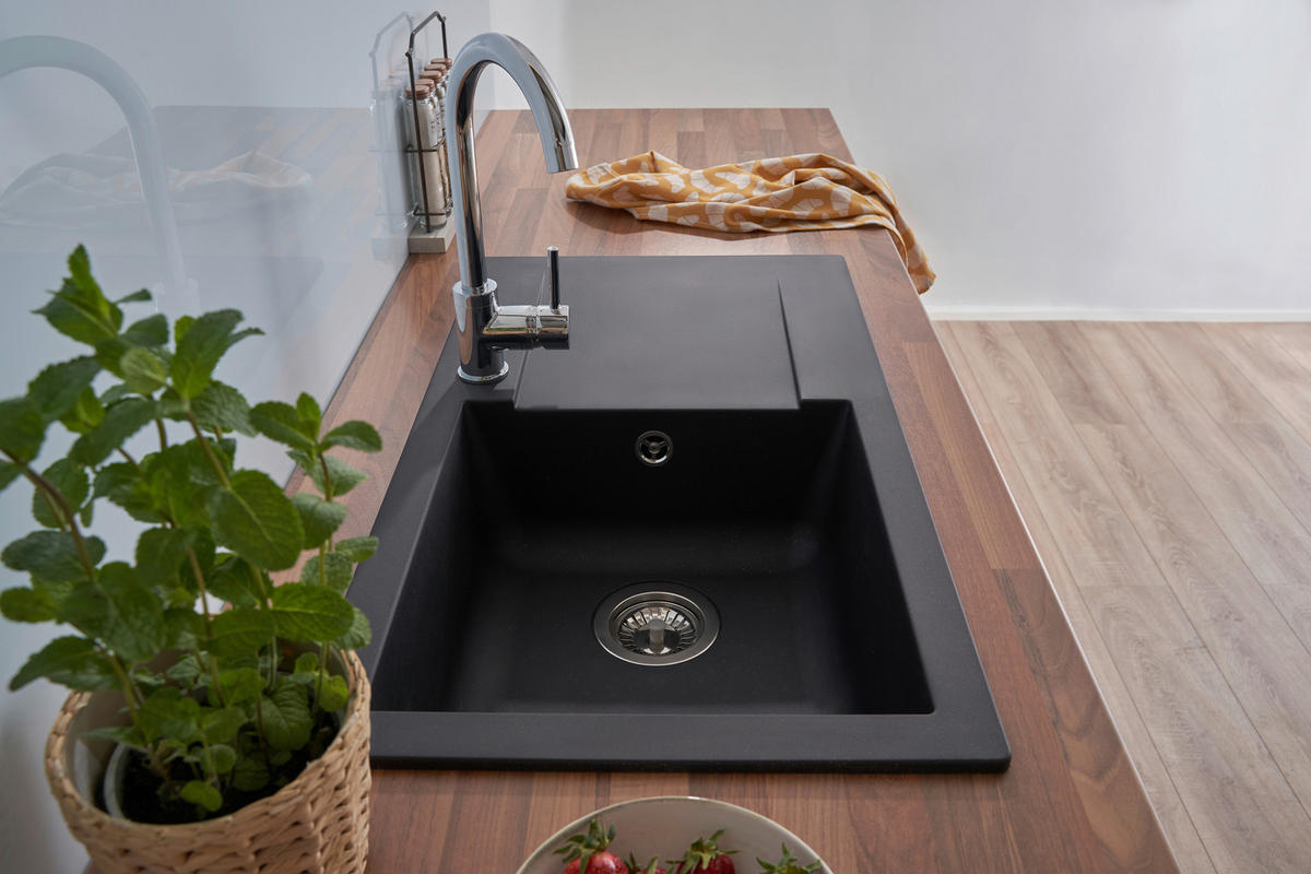 DISKHO 1712DENVER78X44S  - svart, Trend, glas/plast (78/17/43,5cm) - Respekta