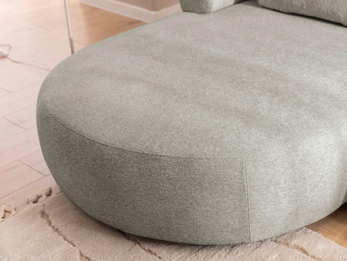 XXL-SESSEL Chenille Hellgrau    - Hellgrau/Schwarz, Design, Kunststoff/Textil (122/76/156cm) - Livetastic