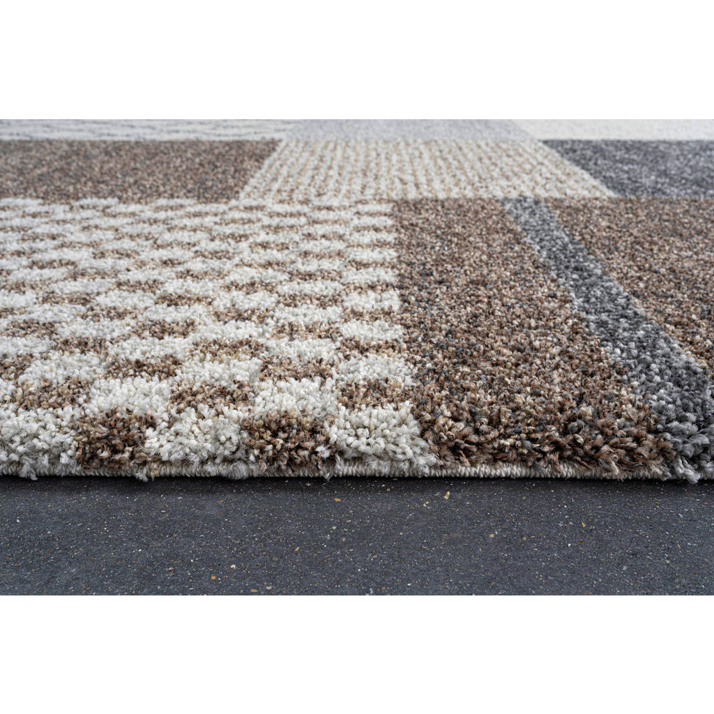 Thumbnail - Novel Webteppich Mehari, Creme, Grau, Grün, Textil, Patchwork, rechteckig, 200x290 cm, Oeko-Tex® Standard 100, für Fußbo...