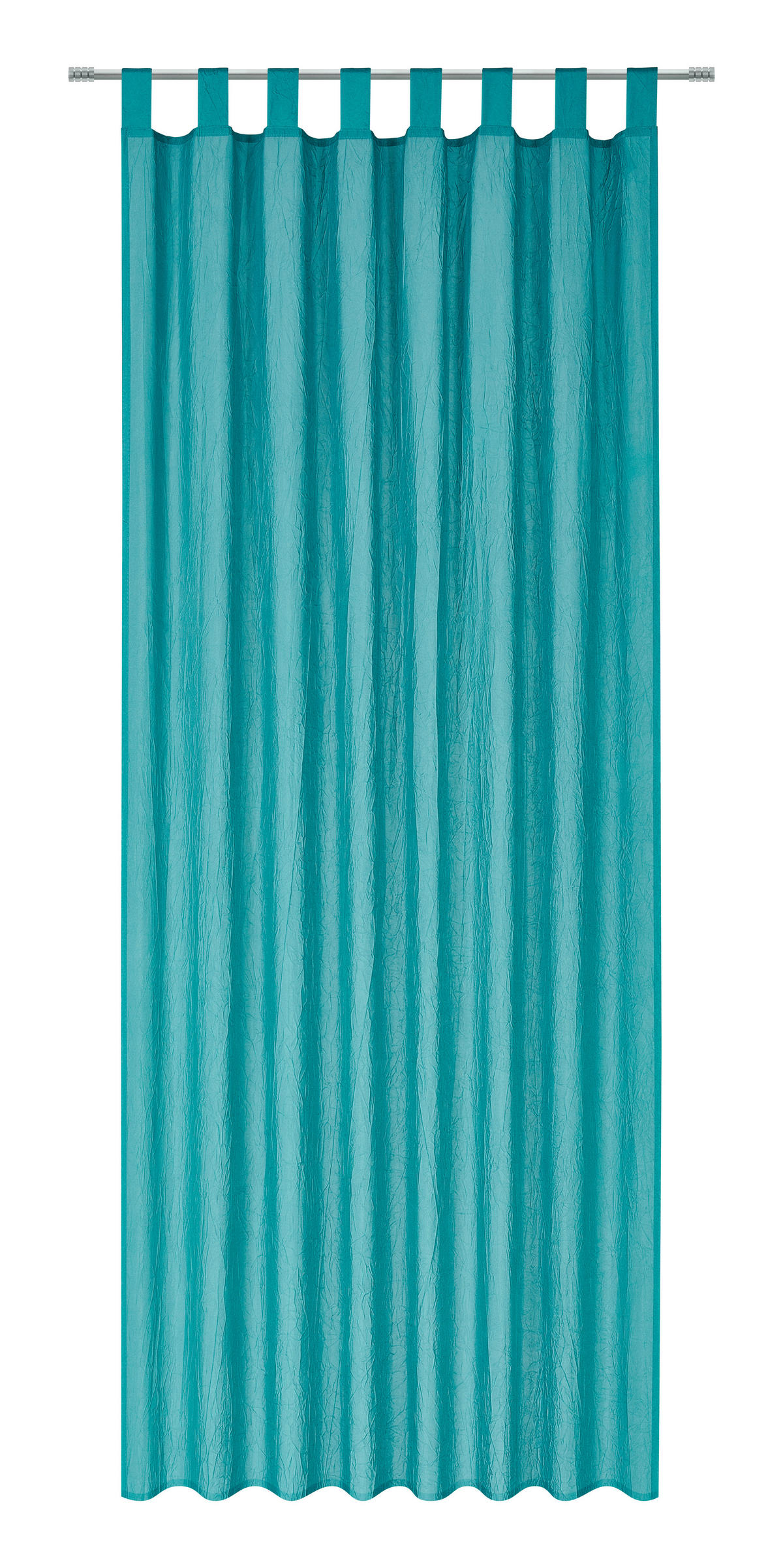 ZAVJESA S OMČAMA tirkizna  135/245 cm  - tirkizna, Design, tekstil (135/245cm) - Boxxx