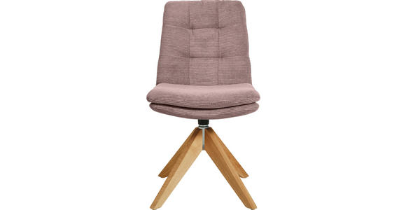 STUHL - Eichefarben/Altrosa, Design, Holz/Textil (50/90/69cm) - Johann Jakob