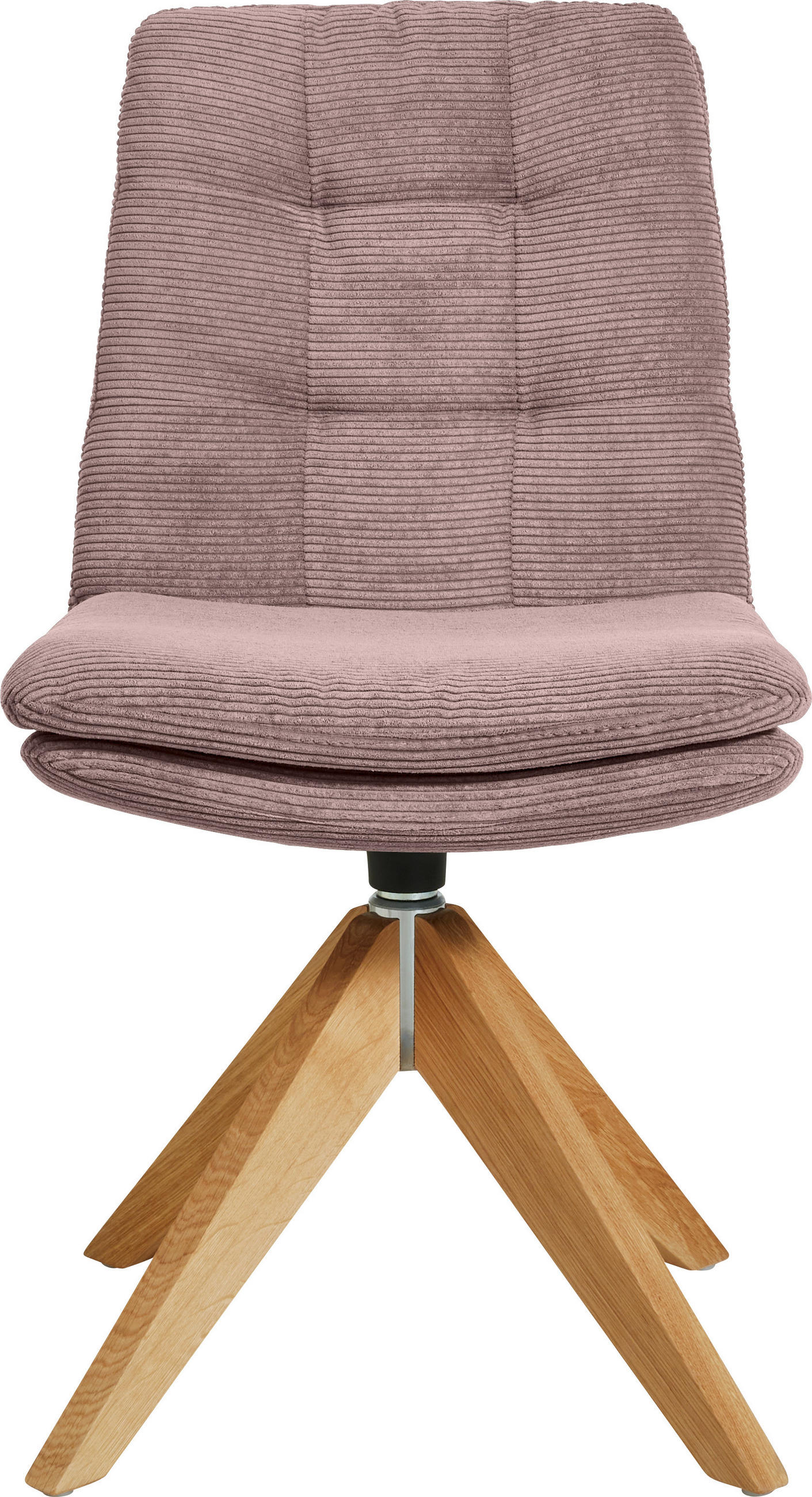 STUHL  in Cord Textil  - Eichefarben/Altrosa, Design, Holz/Textil (50/90/69cm) - Johann Jakob