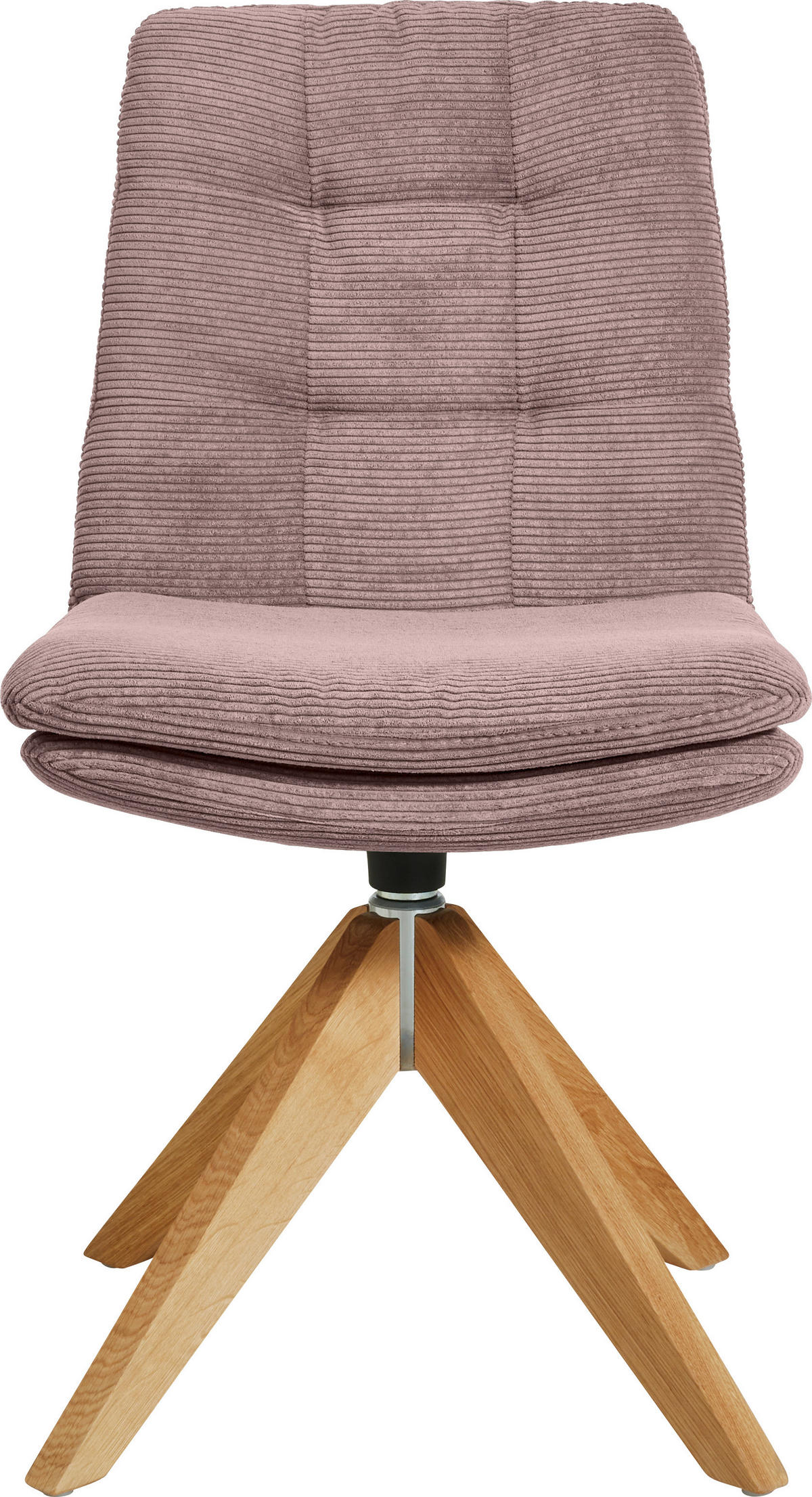 STUHL  in Cord  - Eichefarben/Altrosa, Design, Holz/Textil (50/90/69cm) - Johann Jakob