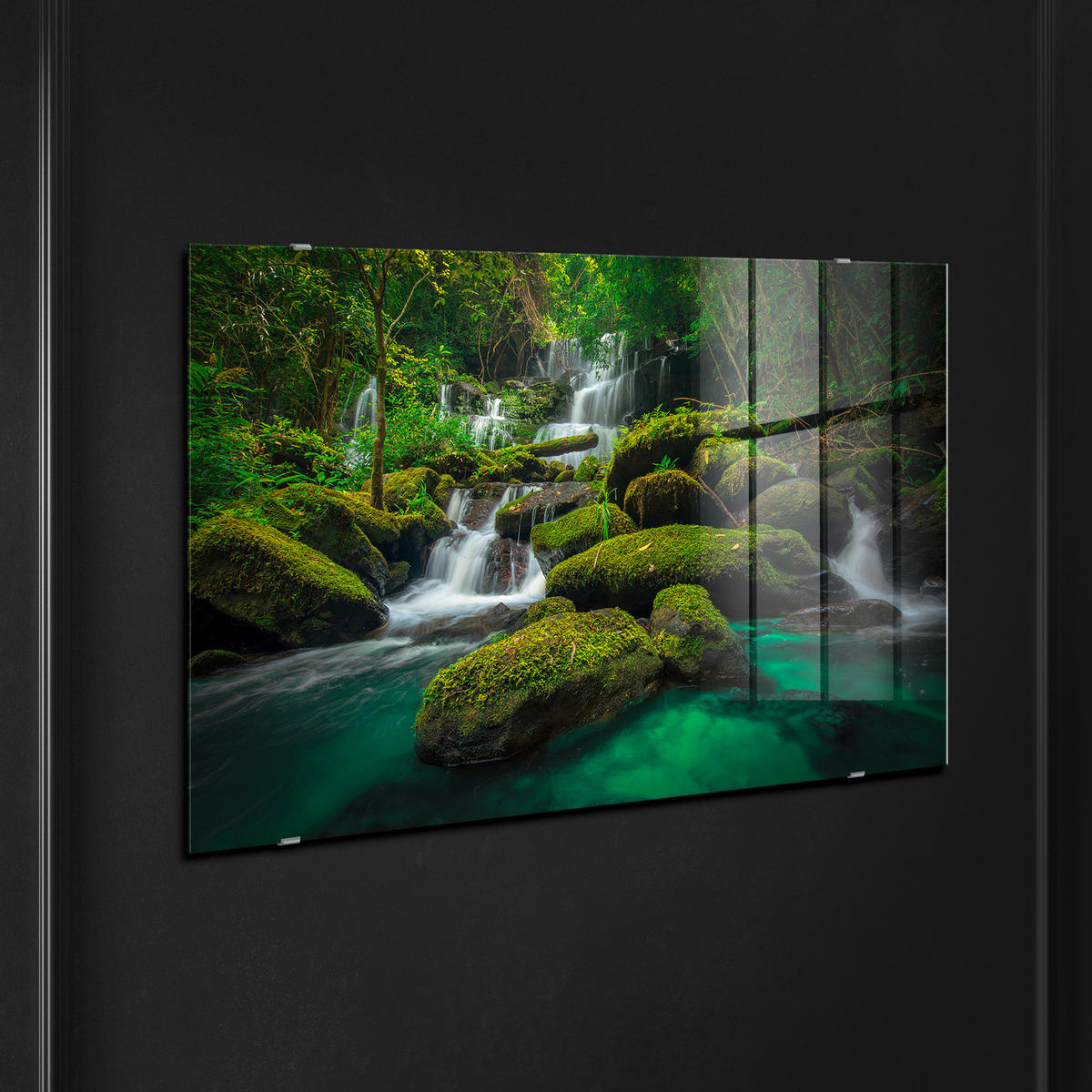 GLASBILD 120/80 cm  - Multicolor, Natur, Glas/Papier (120/80cm) - Monee